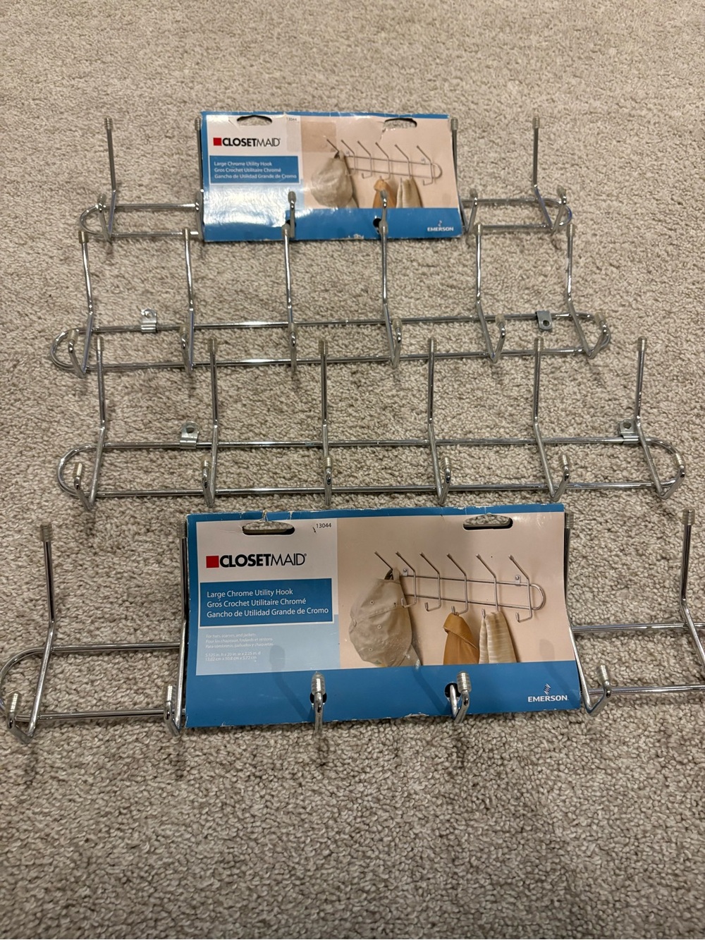 ClosetMaid Chrome Over-the-Door Hook Rack - Silver Chrome Finish